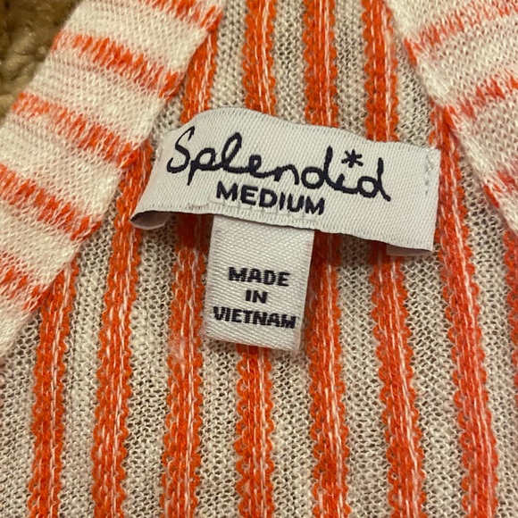 Splendid Orange Stripes Racer Back - Picture 2 of 3